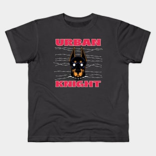 Urban Knight Streetwear Doberman Barbwire Kids T-Shirt